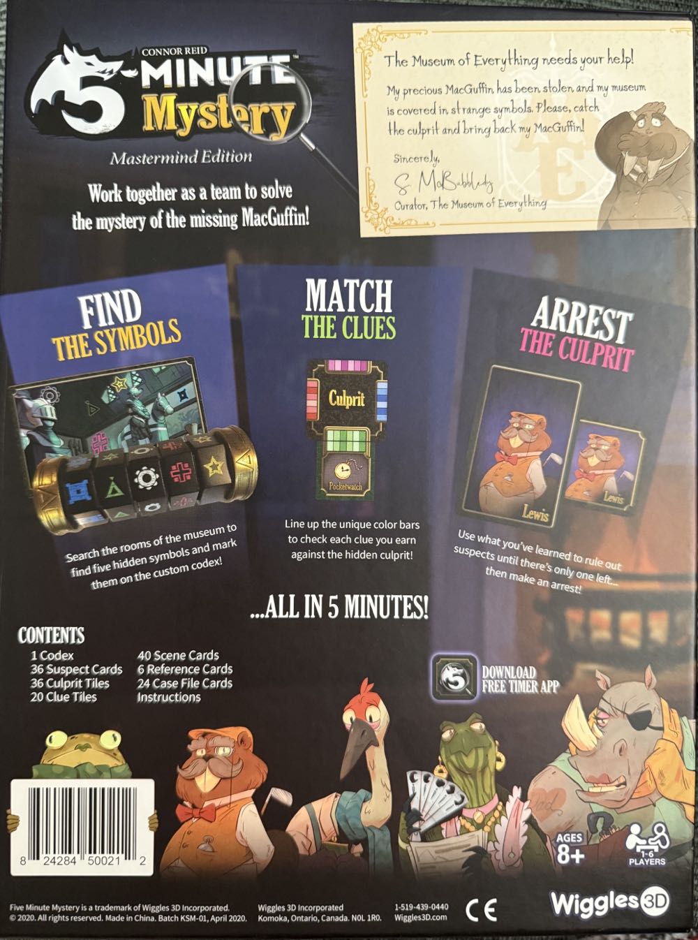 5 Minute Mystery: Mastermind Edition✅  (1-6) board game collectible [Barcode 824284500212] - Main Image 2