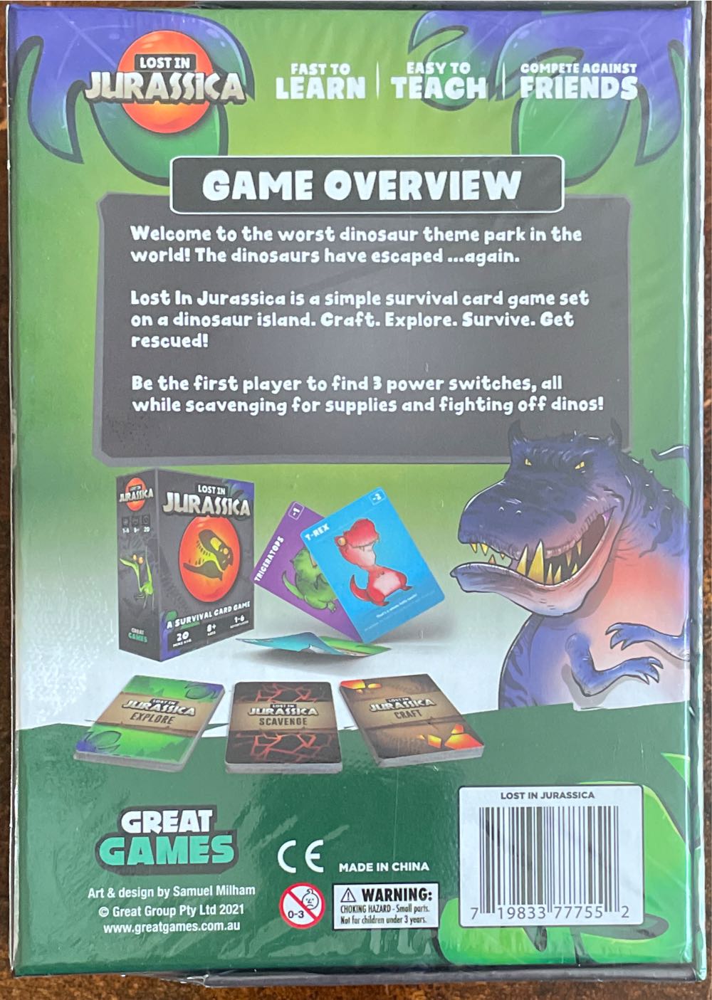 Lost In Jurrasica  (1-6) board game collectible [Barcode 719833777552] - Main Image 2