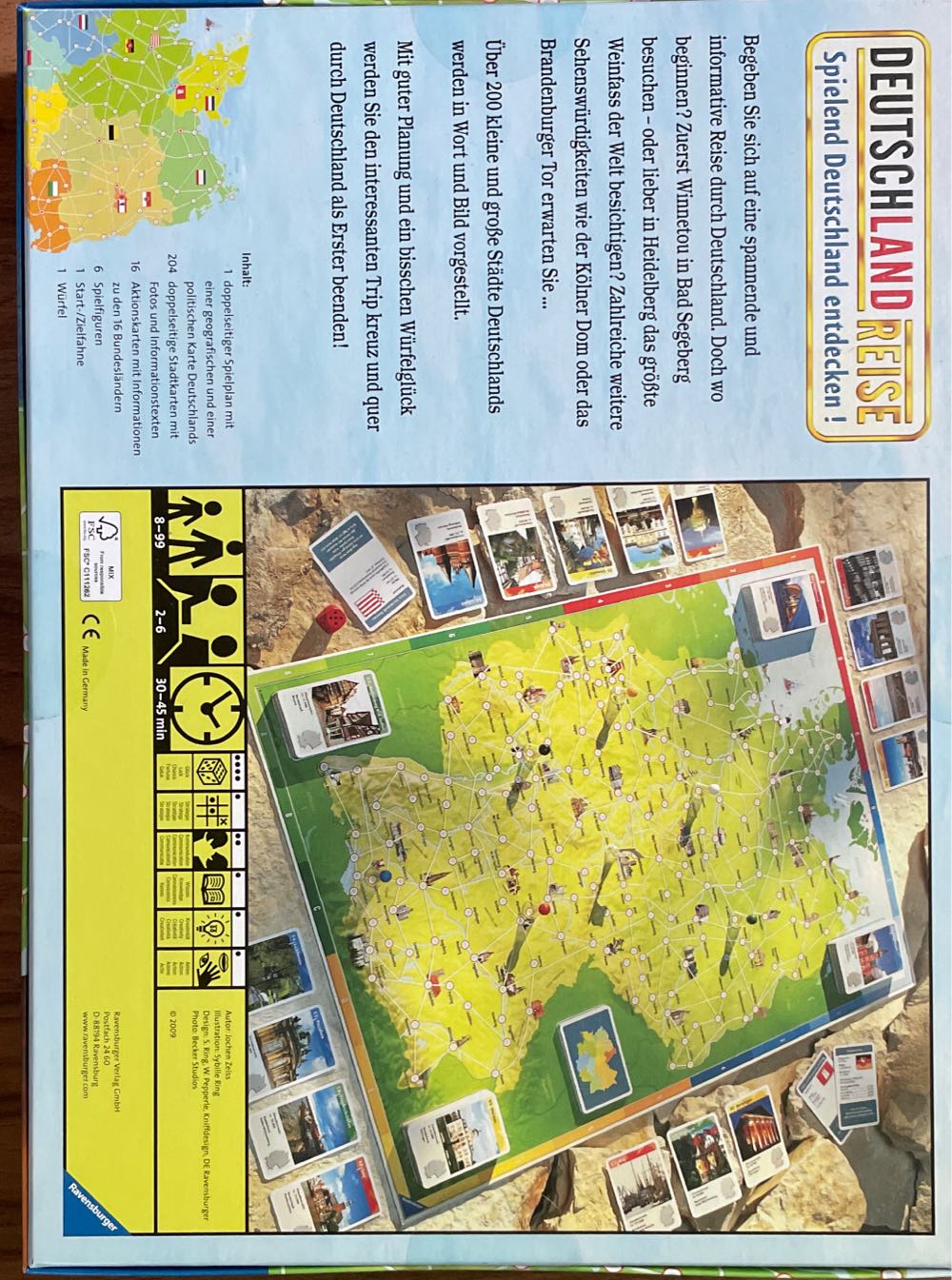 Deutschland Reise  (2-6) board game collectible [Barcode 4005556264926] - Main Image 2