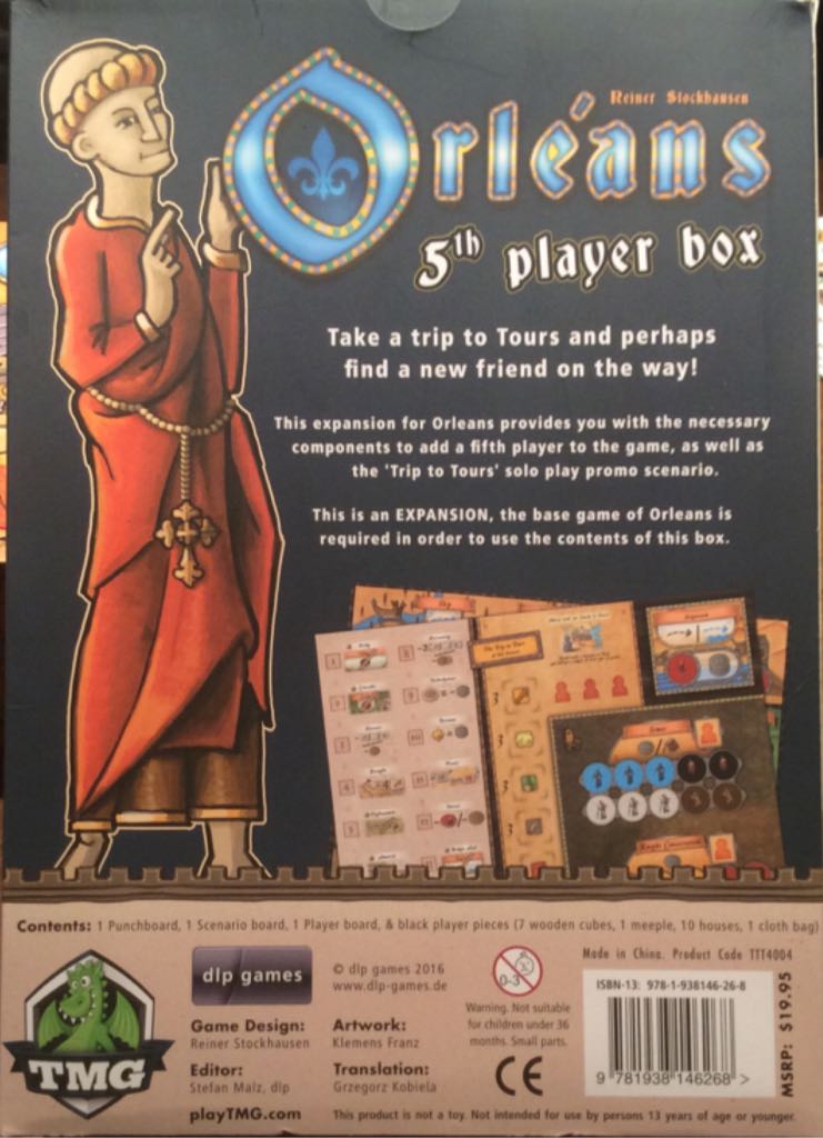 Orleans: 5th Player Box  board game collectible [Barcode 9781938146268] - Main Image 2