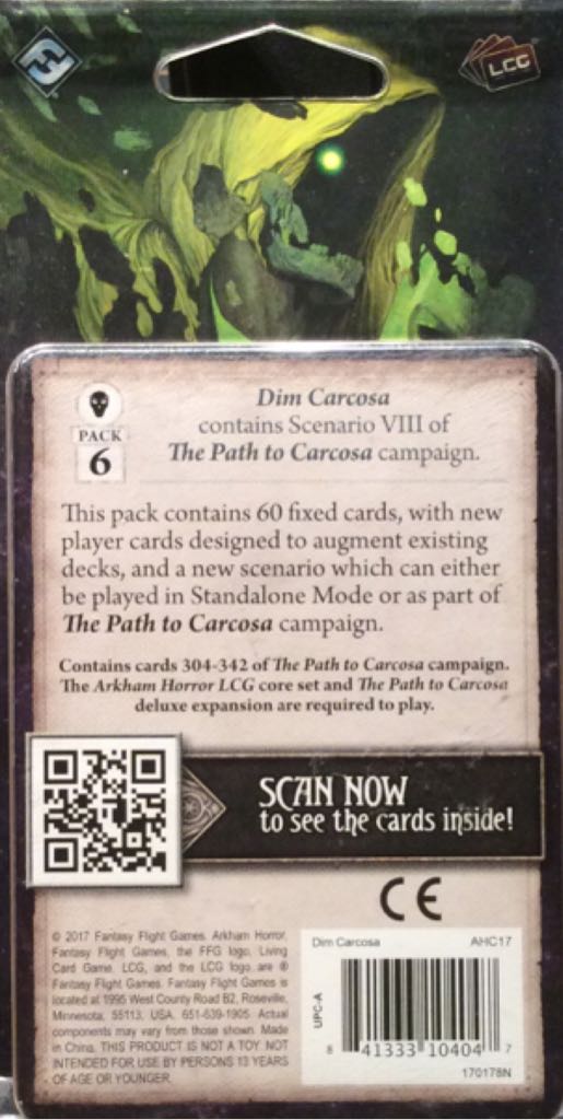 Arkham Horror LCG: Dim Carcosa  board game collectible - Main Image 2