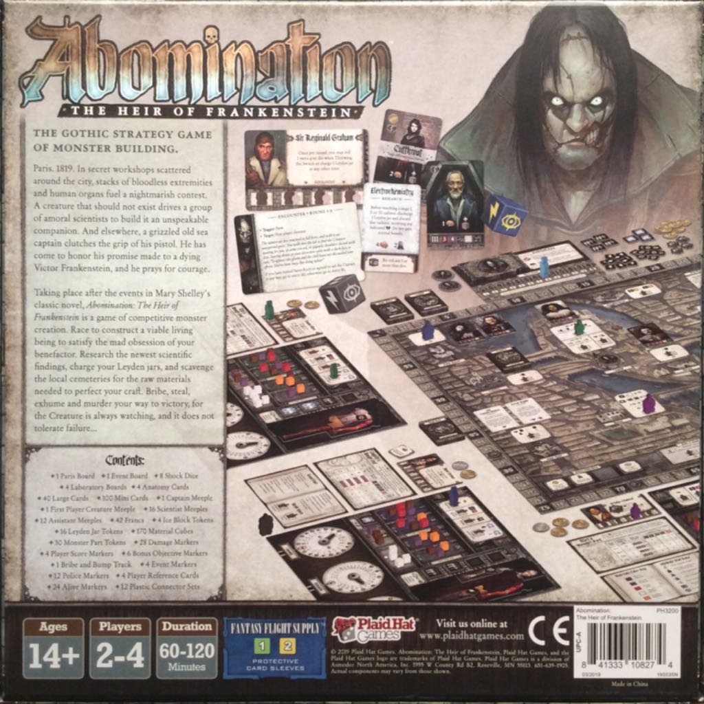Abomination: The Heir of Frankenstein  (2-4) board game collectible - Main Image 2