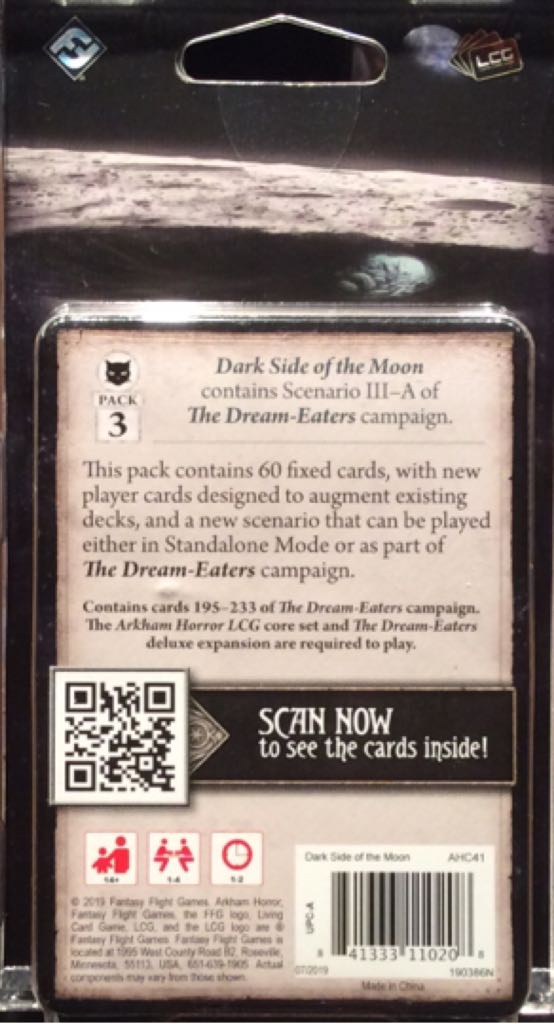 AH LCG: The Dream-Eaters Pk3 Dark Side Of The Moon  board game collectible [Barcode 841333110208] - Main Image 2
