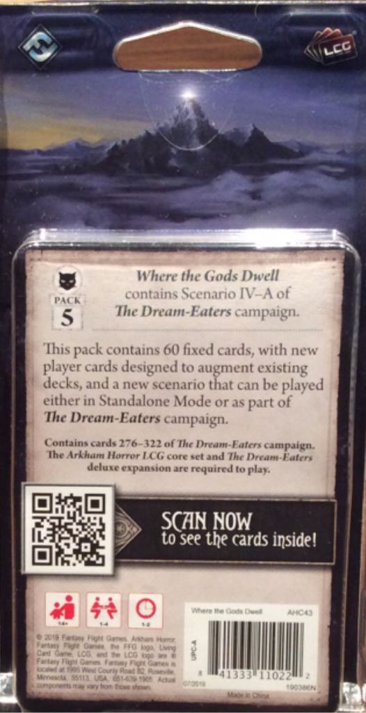 AH LCG: The Dream-Eaters Where The Gods Dwell  board game collectible [Barcode 841333110222] - Main Image 2