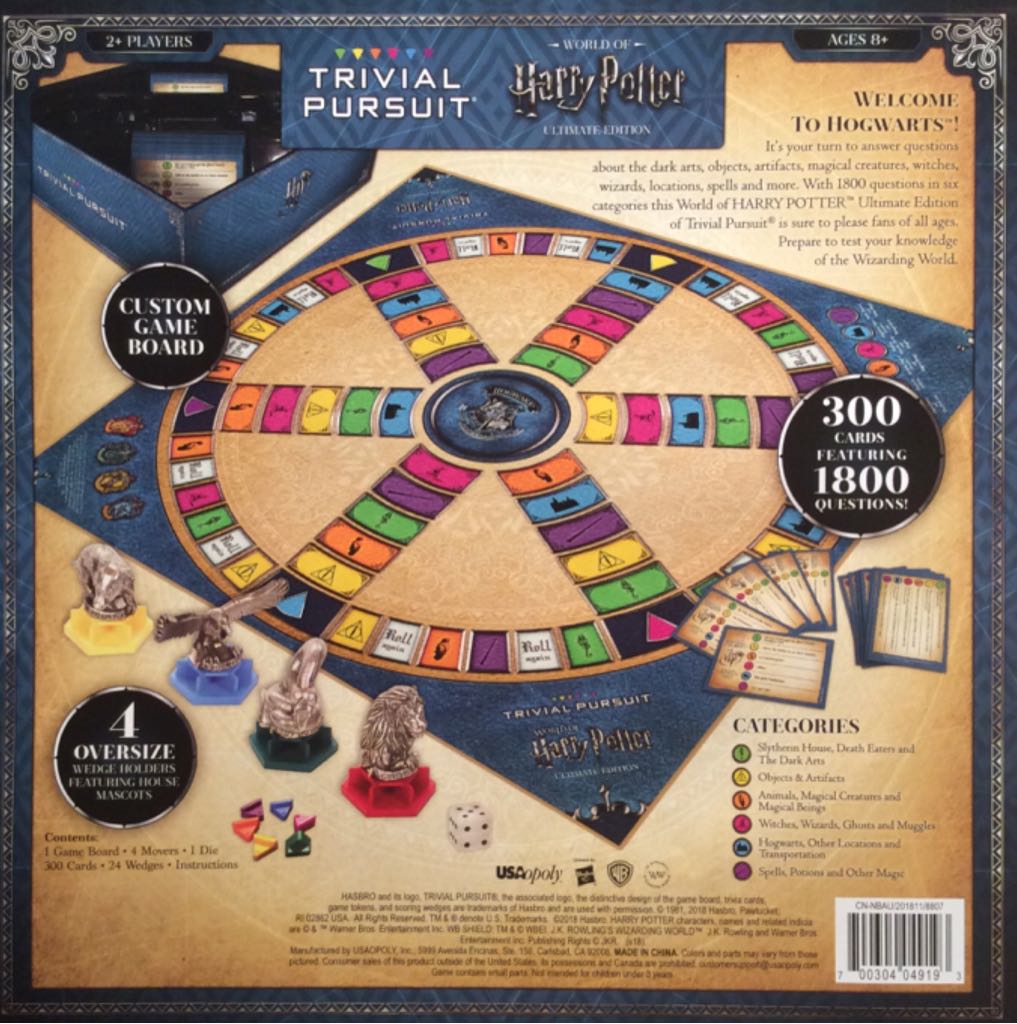Trivial Pursuit World Of Harry Potter  (2+) board game collectible - Main Image 2