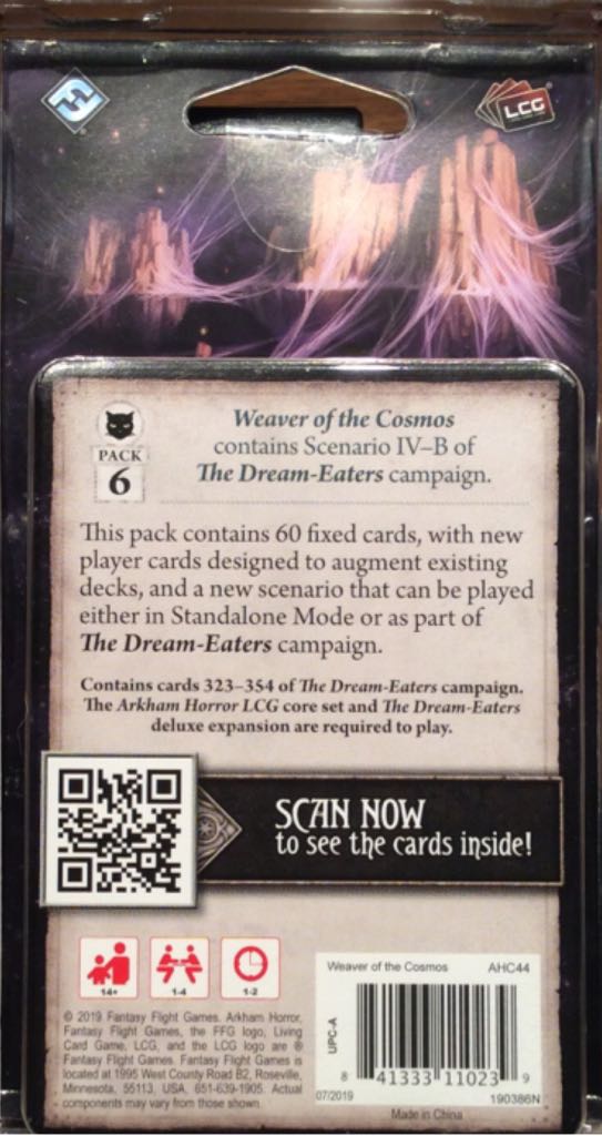 AH LCG: The Dream-Eaters Pk6 Weaver Of The Cosmos  board game collectible [Barcode 841333110239] - Main Image 2