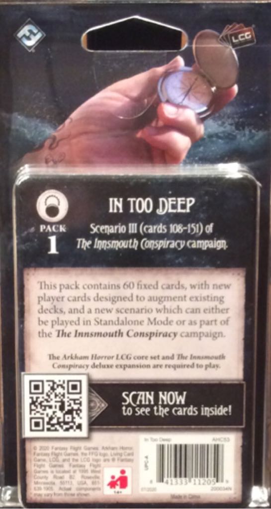 Arkham Horror: The Card Game - In Too Deep  board game collectible [Barcode 841333112059] - Main Image 2