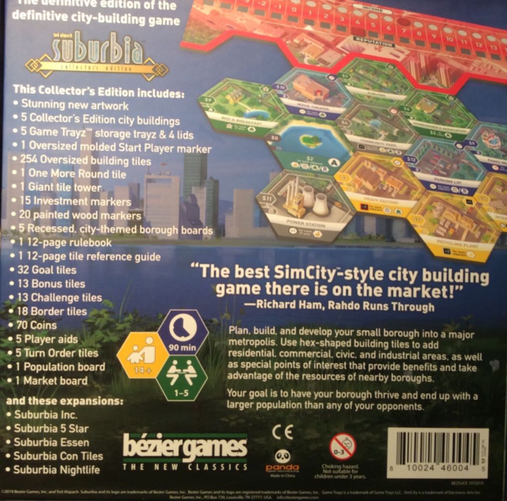 Suburbia Collector’s Edition  (1-5) board game collectible [Barcode 810024460045] - Main Image 2