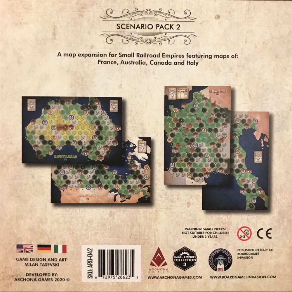 Small Railroad Empires: Scenario Pack 2  (1-5) board game collectible [Barcode 672975286231] - Main Image 2