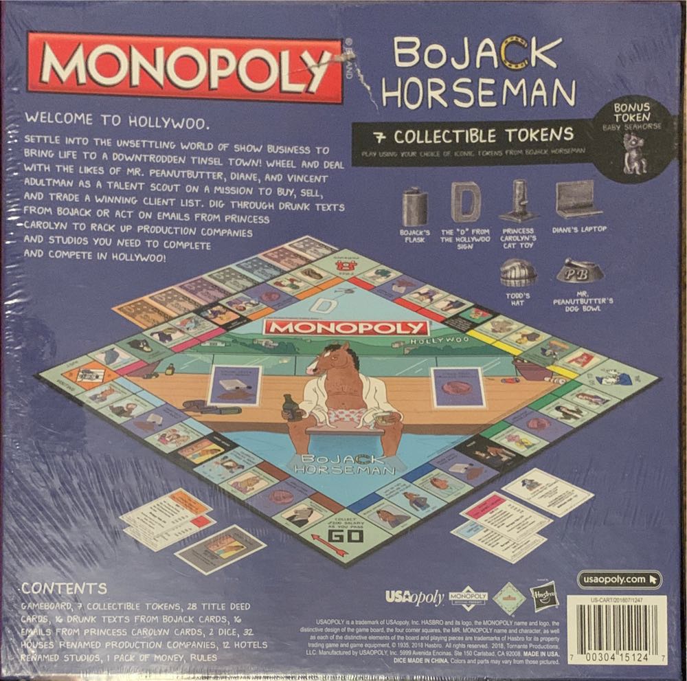 Monopoly: Bojack Horseman  (2-7) board game collectible [Barcode 700304151247] - Main Image 2