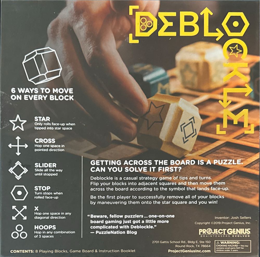 Deblockle  (2) board game collectible [Barcode 856261005816] - Main Image 2