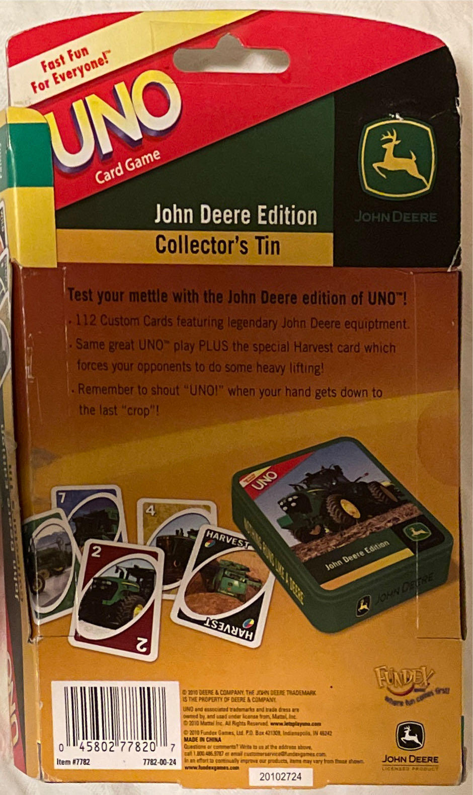 John Deere Uno Edition  board game collectible [Barcode 045802778207] - Main Image 3