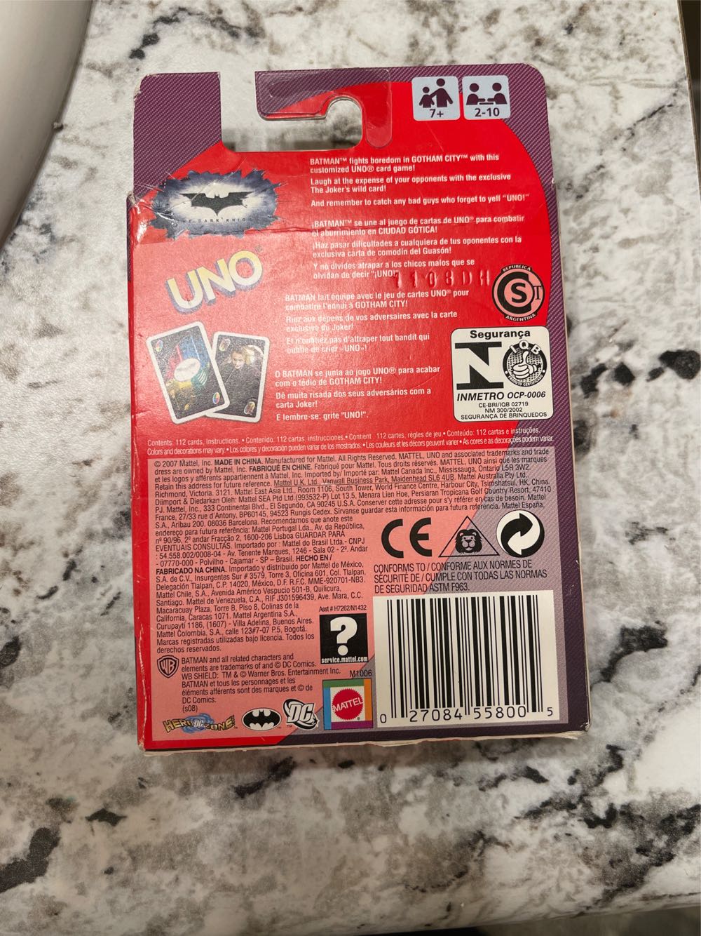 The Dark Knight Uno  board game collectible [Barcode 027084558005] - Main Image 2