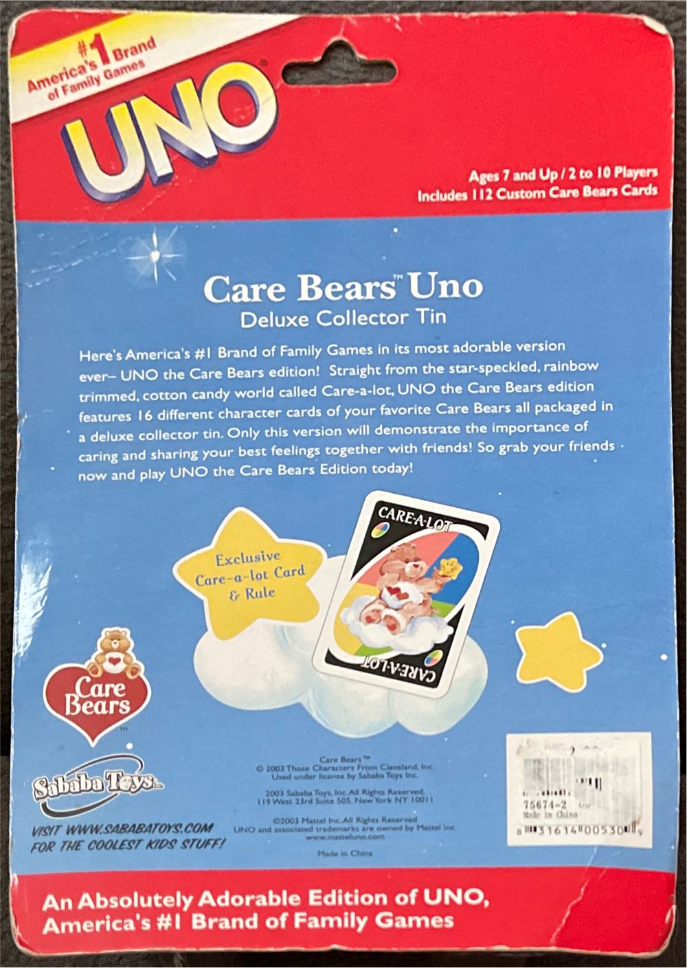 Care Bear Uno  board game collectible - Main Image 2