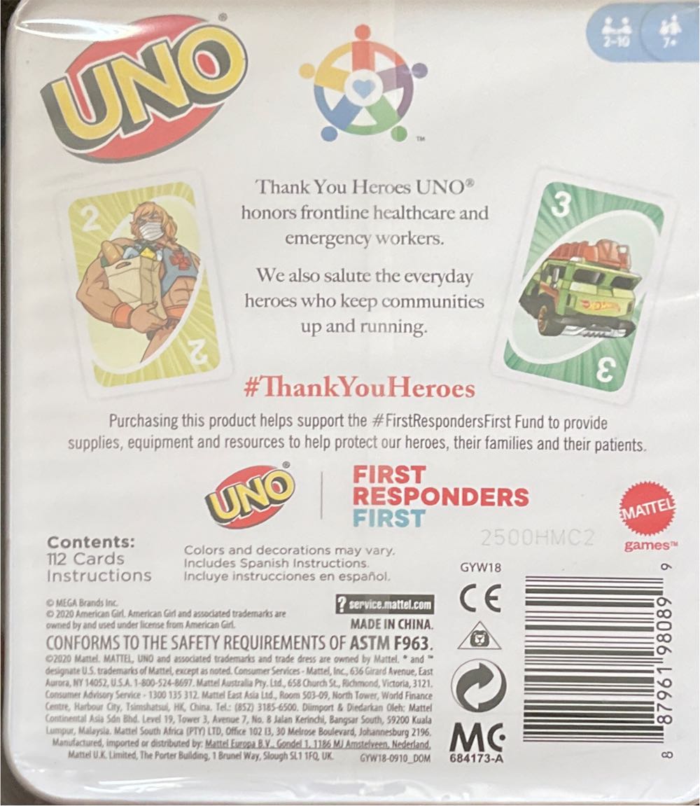 Thank You Uno  board game collectible - Main Image 2