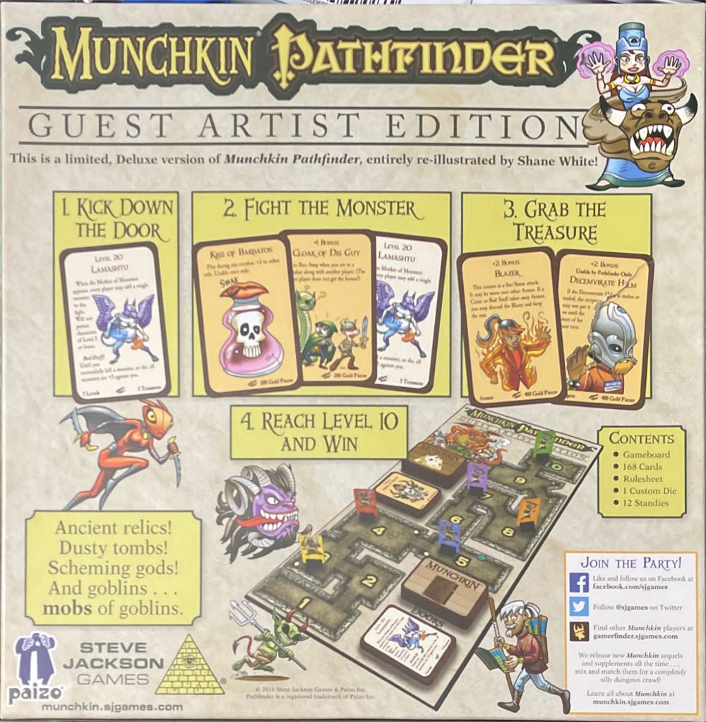 Munchkin Pathfinder Guest Artist Edition Card Game  board game collectible [Barcode 837654322970] - Main Image 2