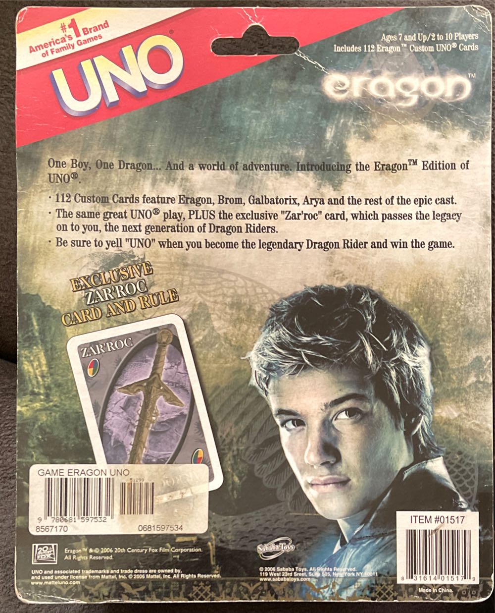 Eragon Uno  board game collectible [Barcode 831614015179] - Main Image 2
