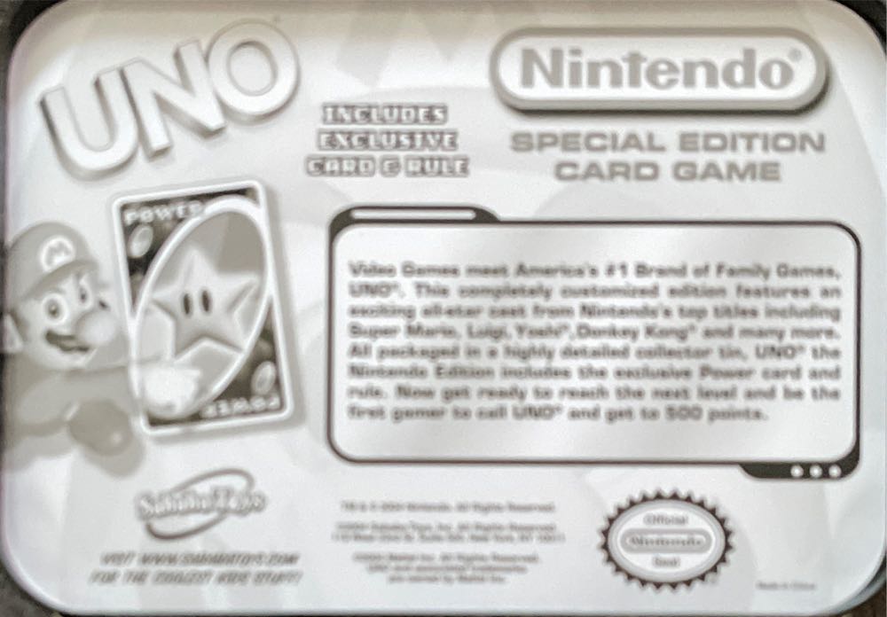 Nintendo Uno  board game collectible - Main Image 2