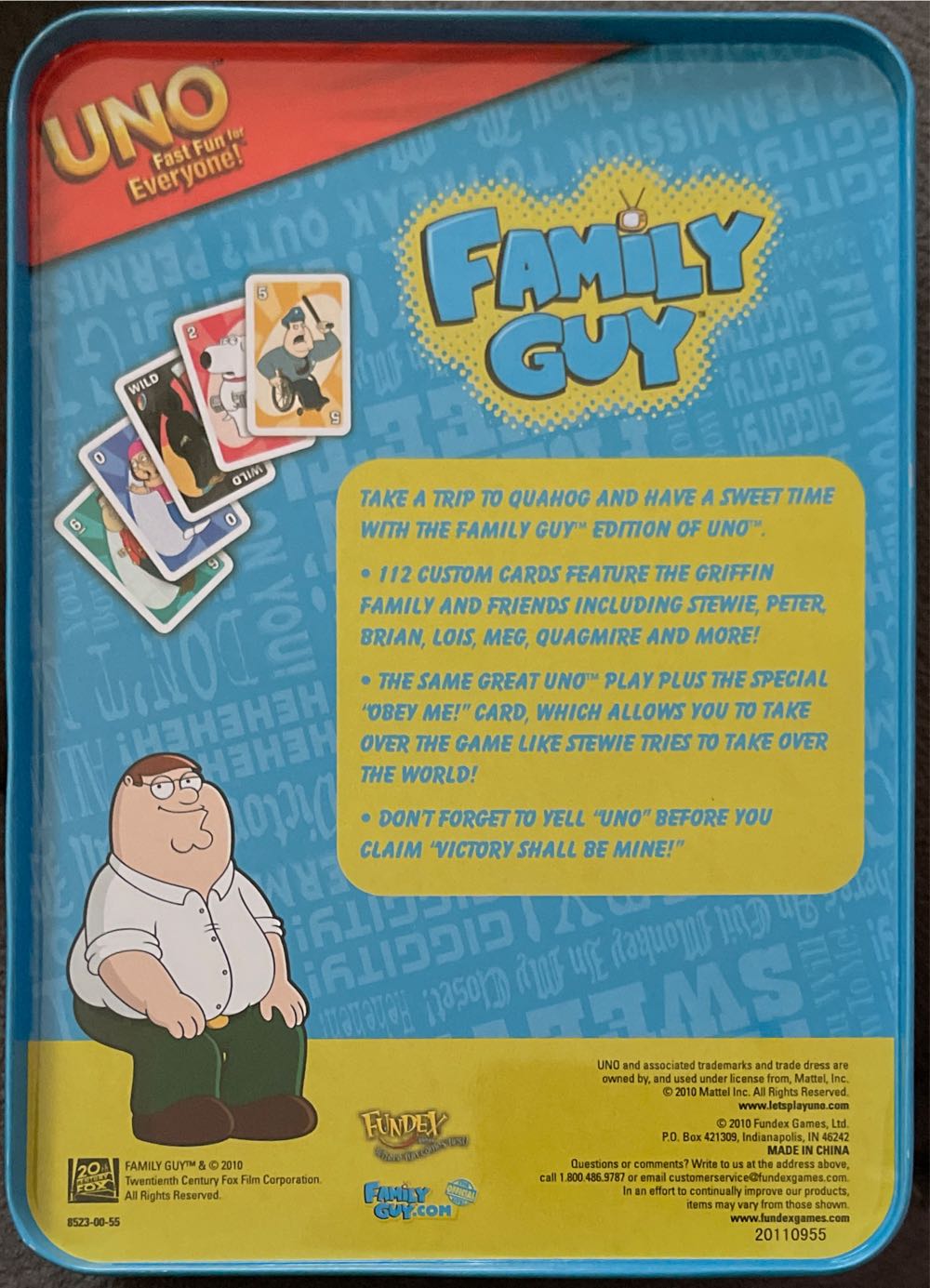 Family Guy Uno  board game collectible - Main Image 2