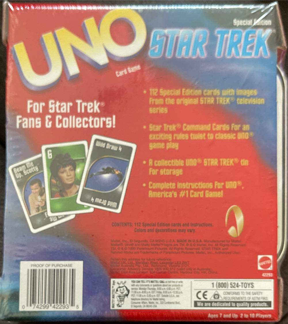 Star Trek Special Edition Uno  board game collectible - Main Image 2