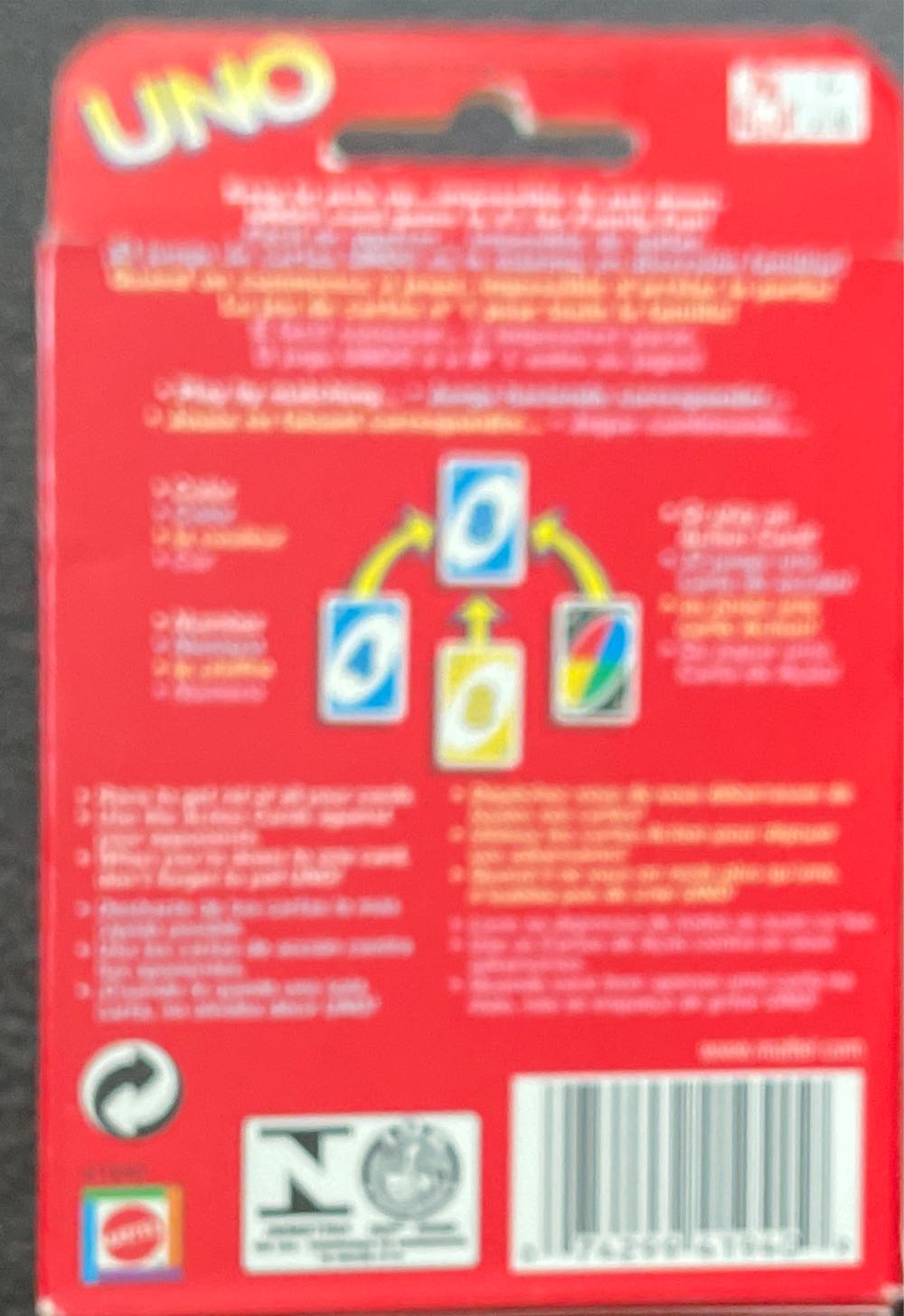 Uno  (2-10) board game collectible [Barcode 074299419409] - Main Image 2