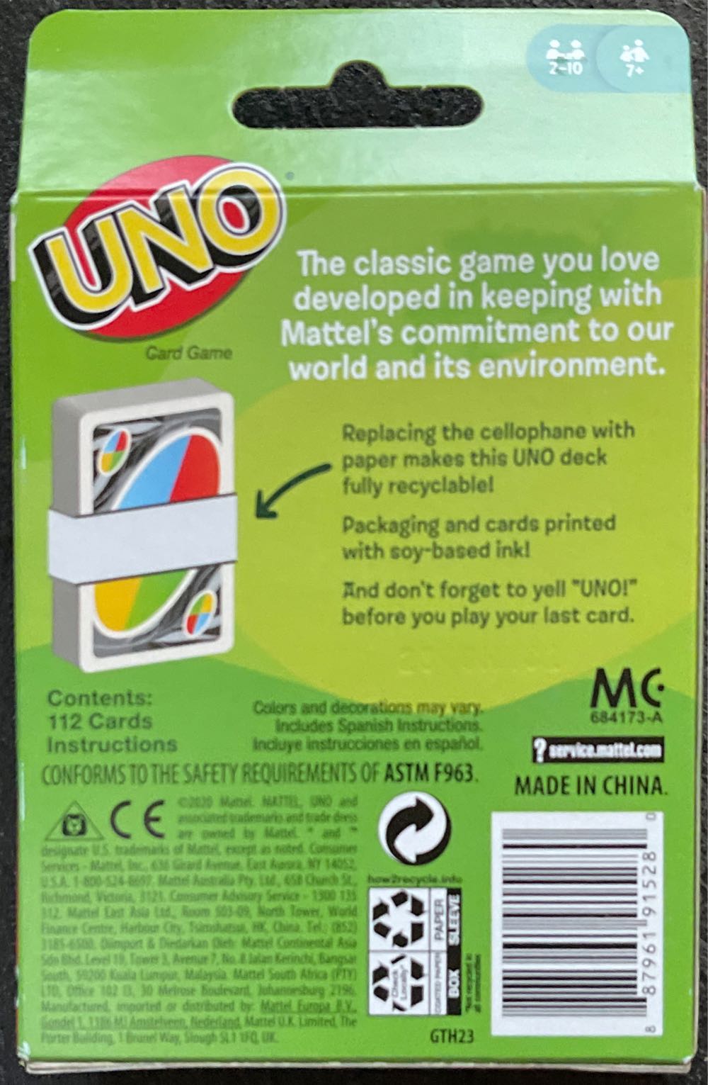 Nothin But Paper Uno  board game collectible - Main Image 2