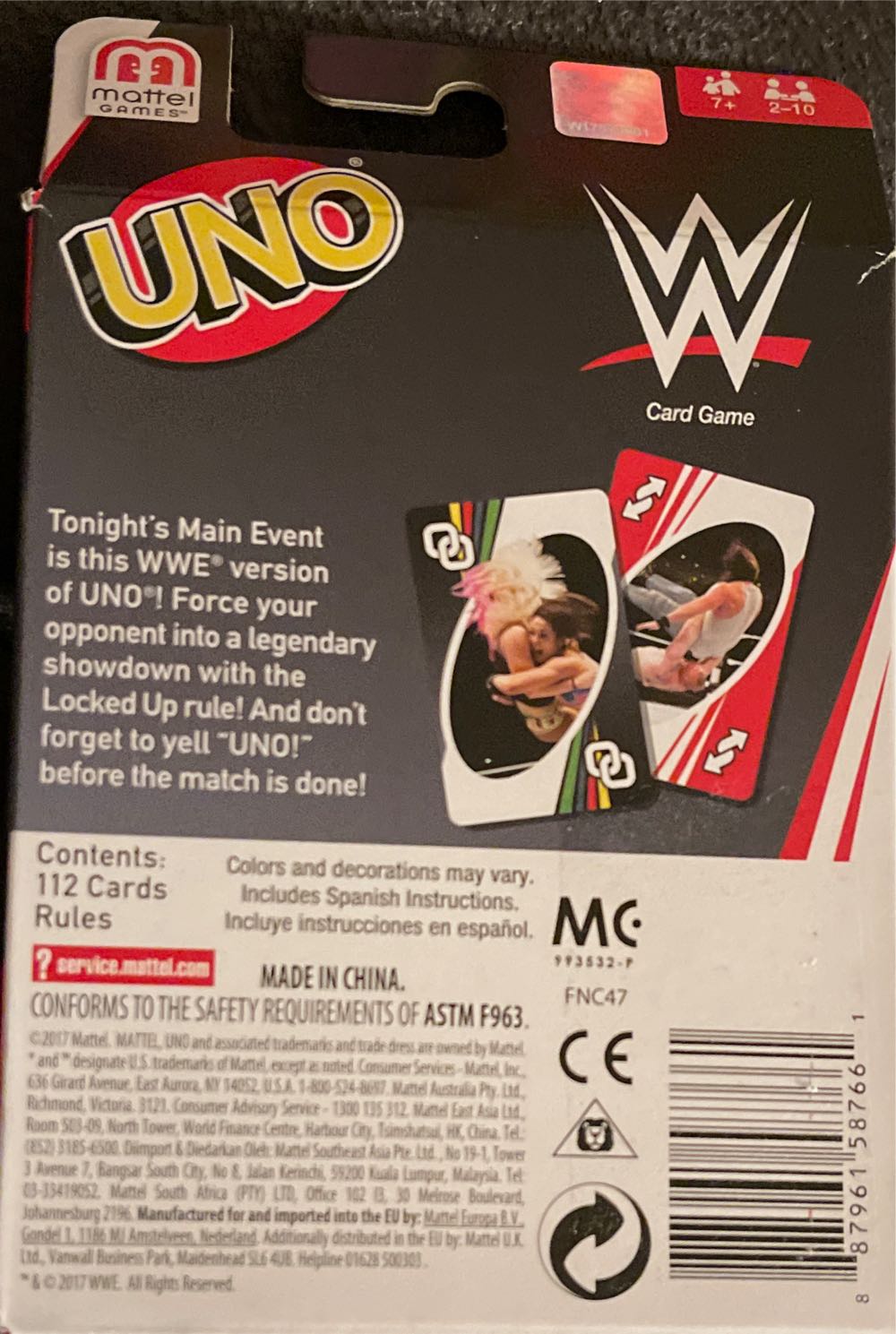Wwe Uno  board game collectible - Main Image 2