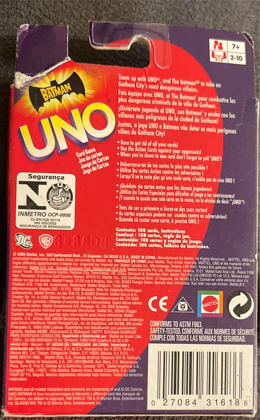 Batman Uno  board game collectible - Main Image 2