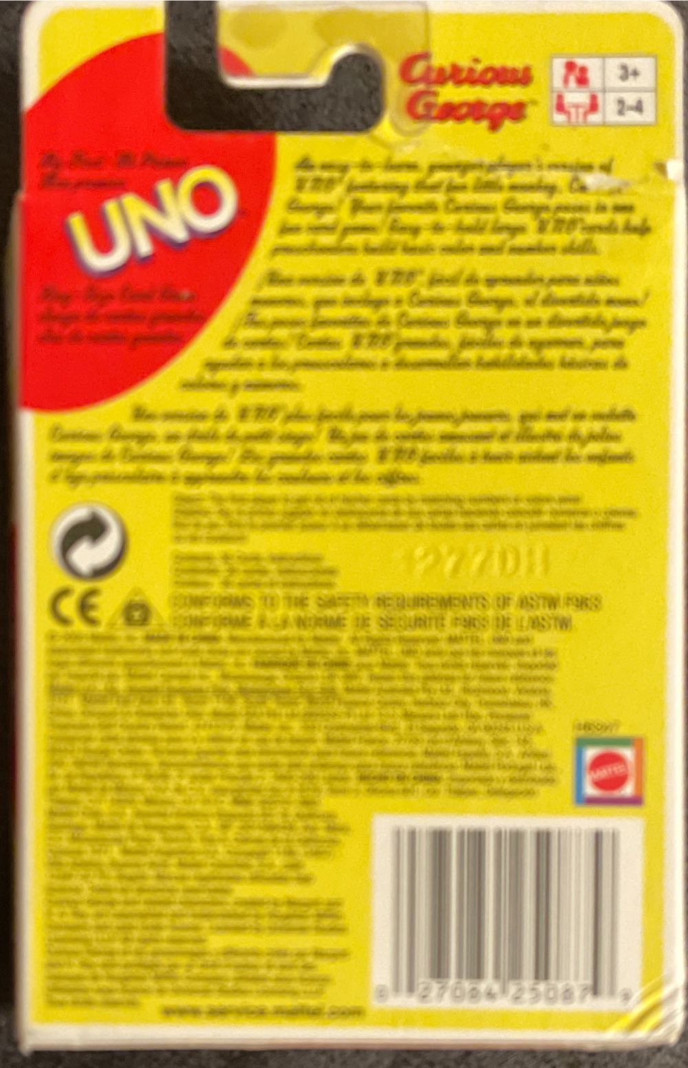 Curious George My First Uno  board game collectible - Main Image 2