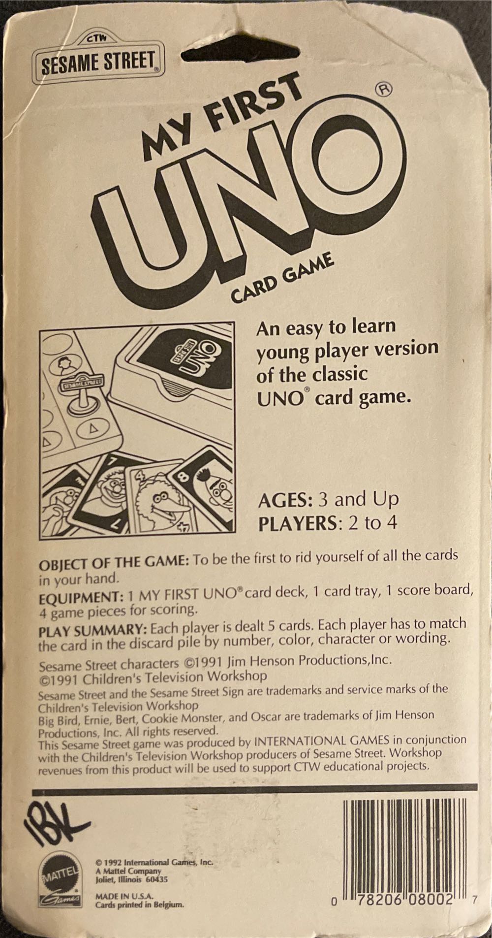 Sesame Street My First Uno  board game collectible - Main Image 2