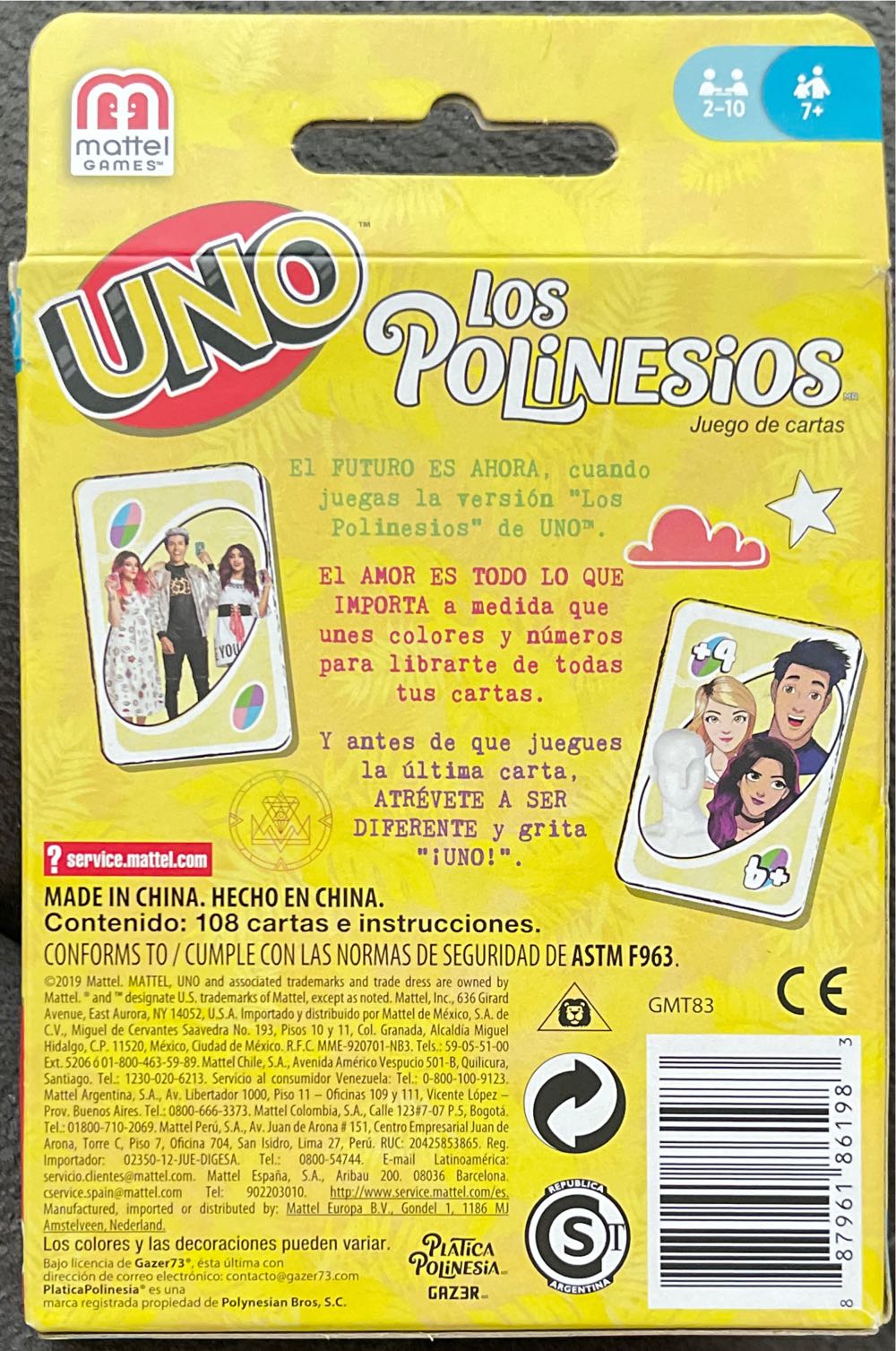 Los Polinesios Uno  board game collectible [Barcode 887961861983] - Main Image 2