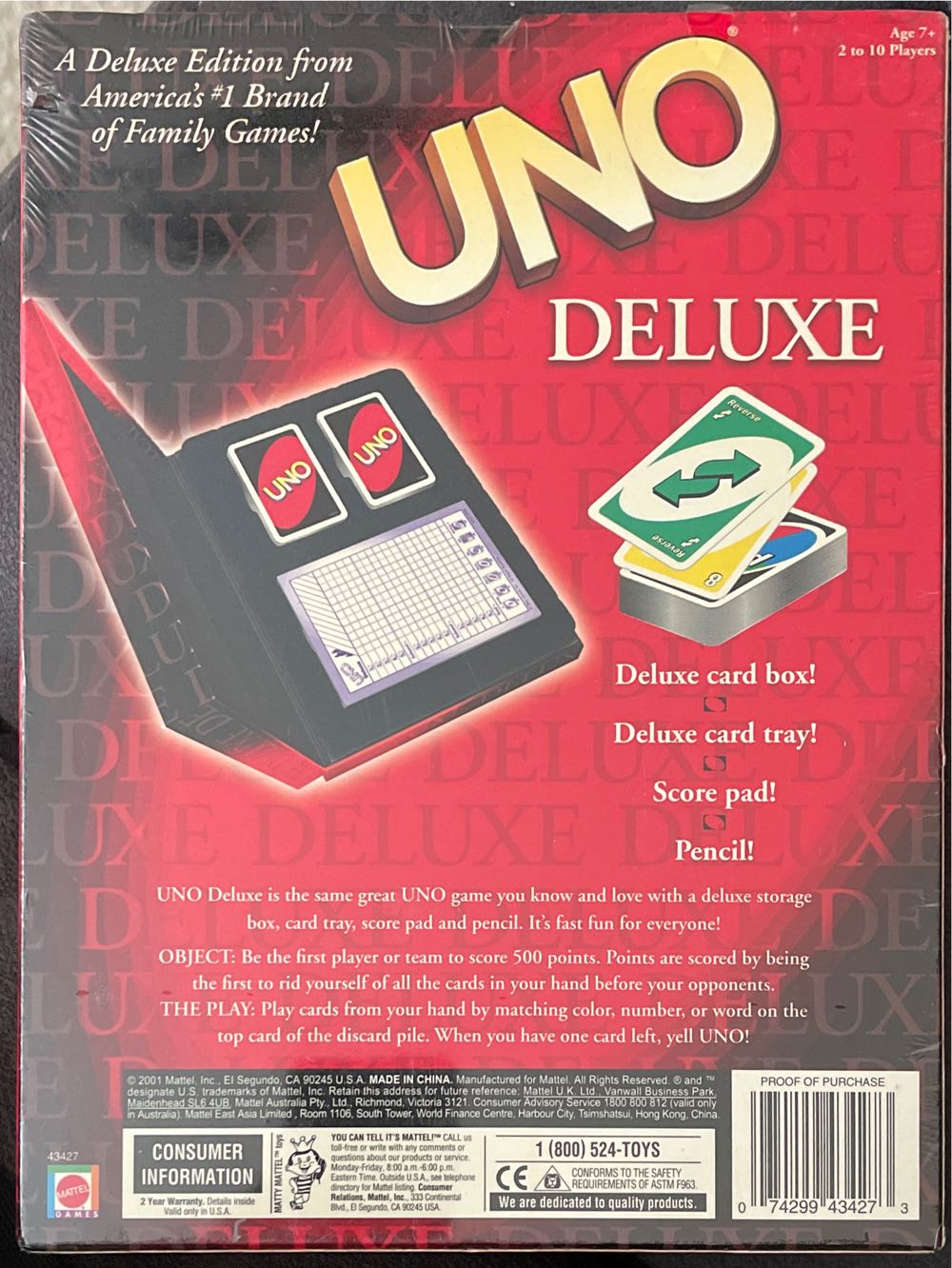 Uno Deluxe  board game collectible - Main Image 2