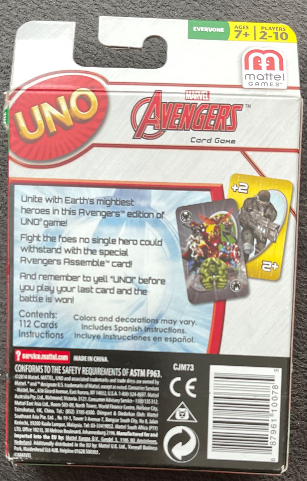 Avenger Uno  board game collectible - Main Image 2
