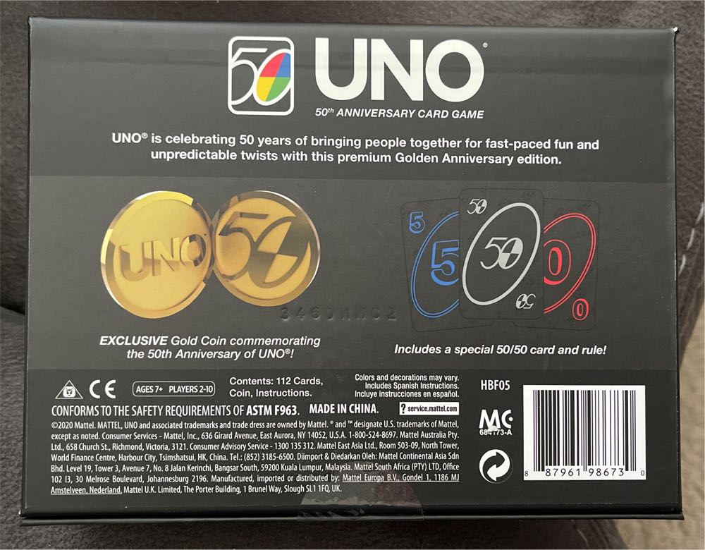 50th Anniversary Uno  board game collectible - Main Image 2