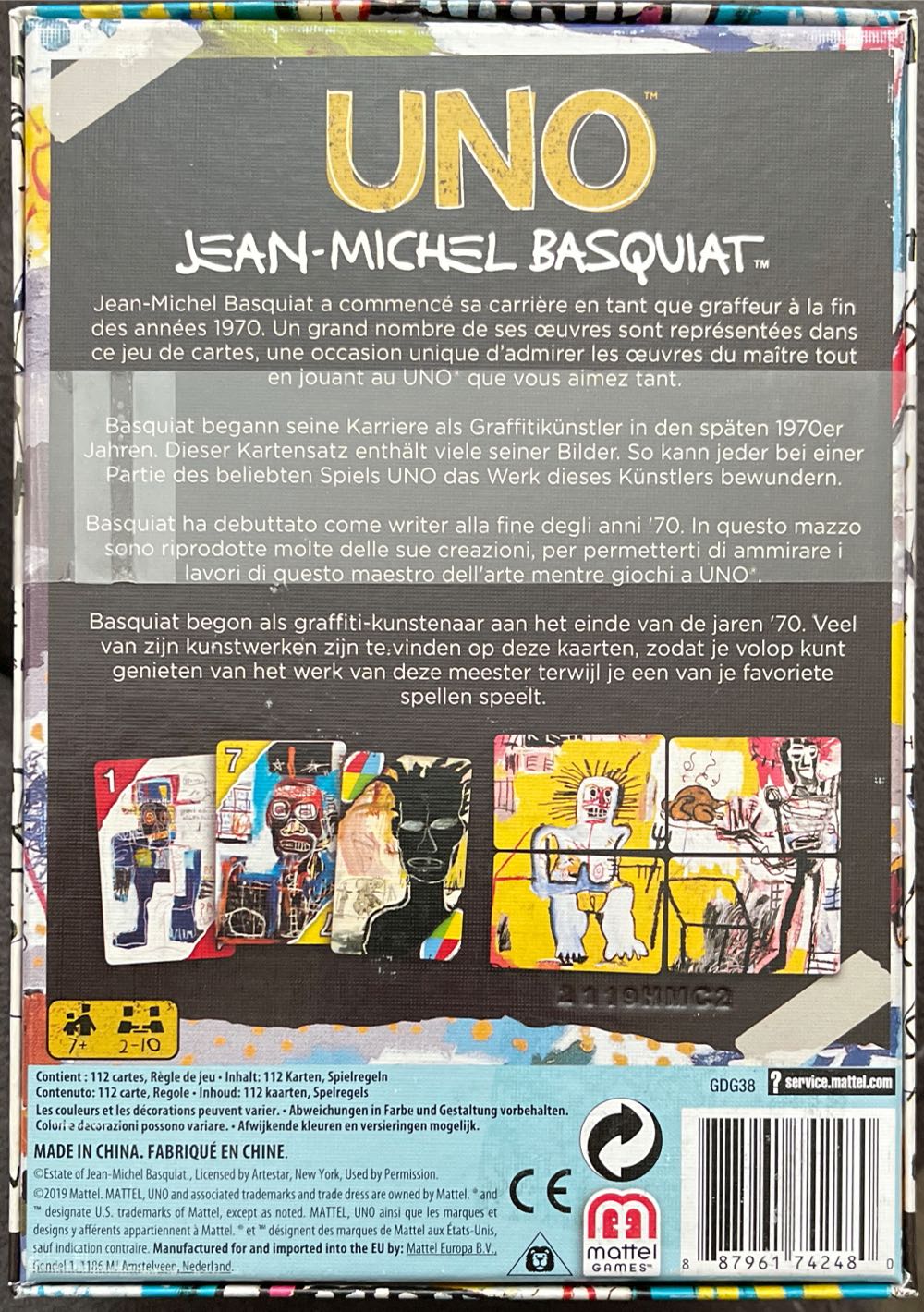 Jean Michel Basquiat Uno  board game collectible - Main Image 2