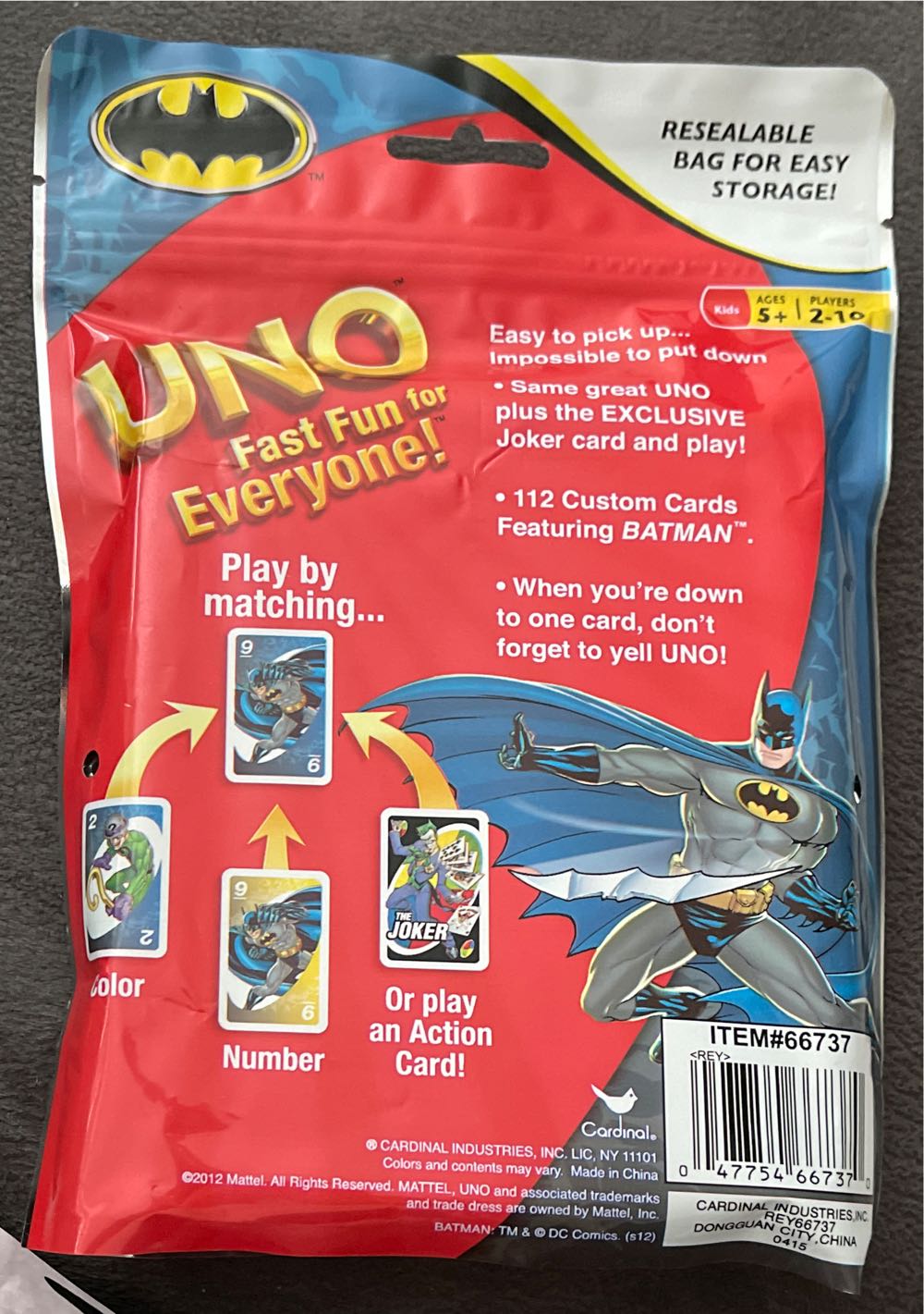 Batman Uno  board game collectible - Main Image 2