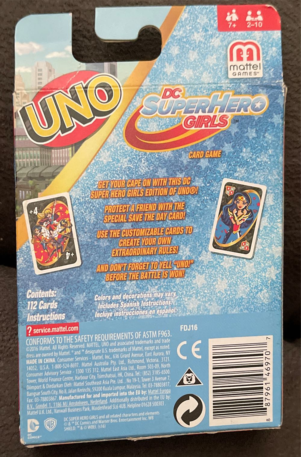 Dc Super Hero Girls Uno  board game collectible - Main Image 2