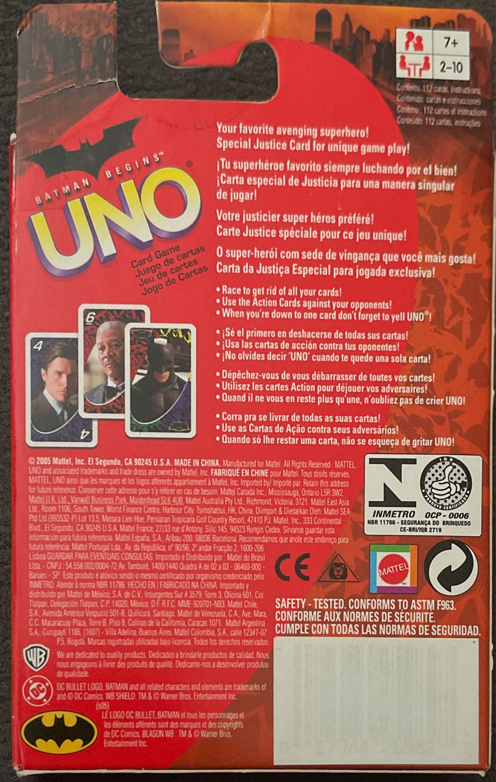 Batman Begins Uno  board game collectible - Main Image 2