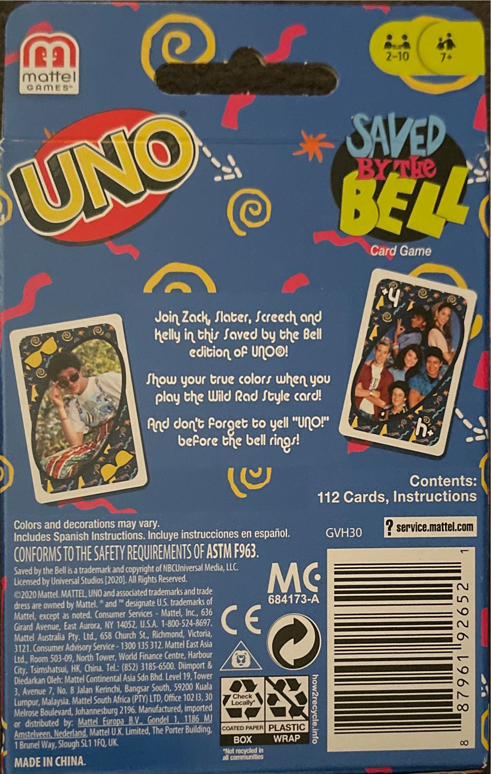Saved By The Bell  board game collectible [Barcode 887961926521] - Main Image 2