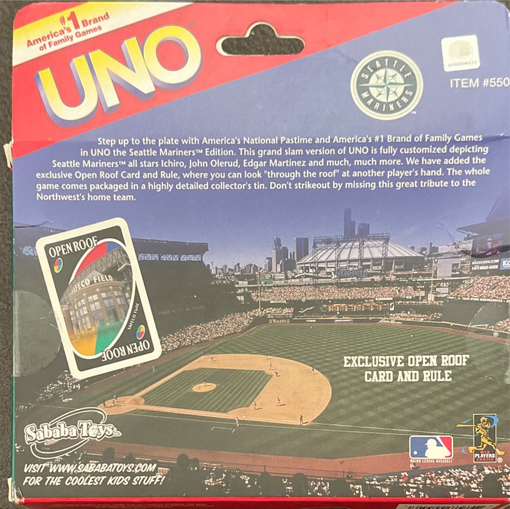 Seattle Mariners Uno Open Roof  board game collectible - Main Image 2