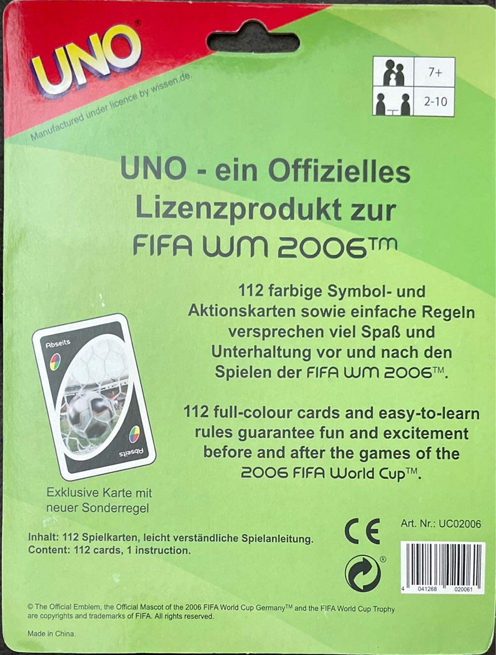 FIFA Soccer Uno  board game collectible - Main Image 2