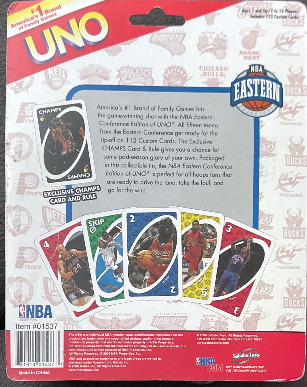 NBA Eastern Uno  board game collectible - Main Image 2
