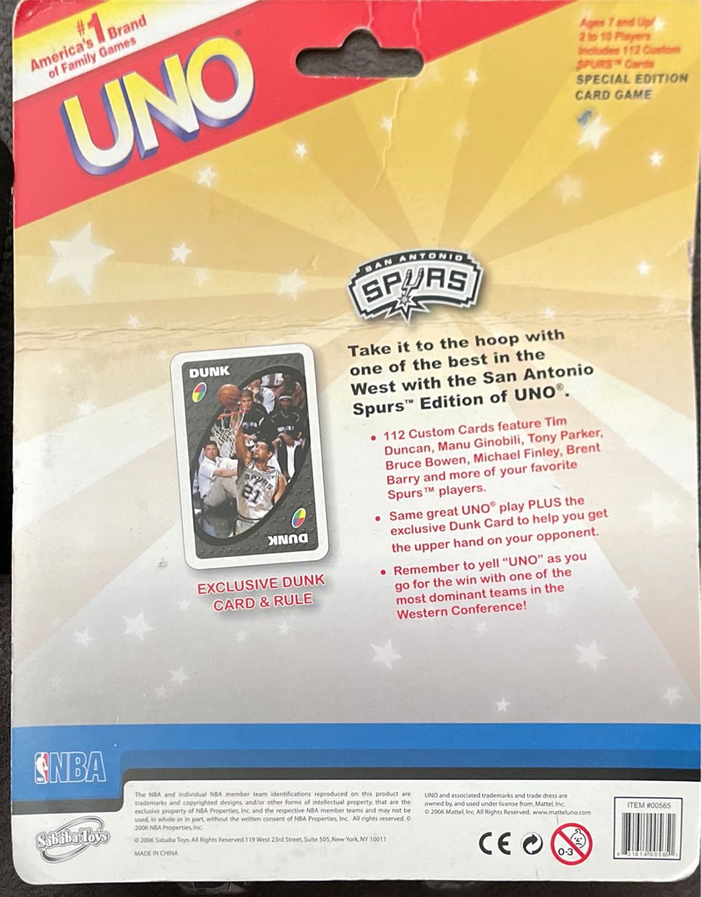 Spurs Uno  board game collectible - Main Image 2