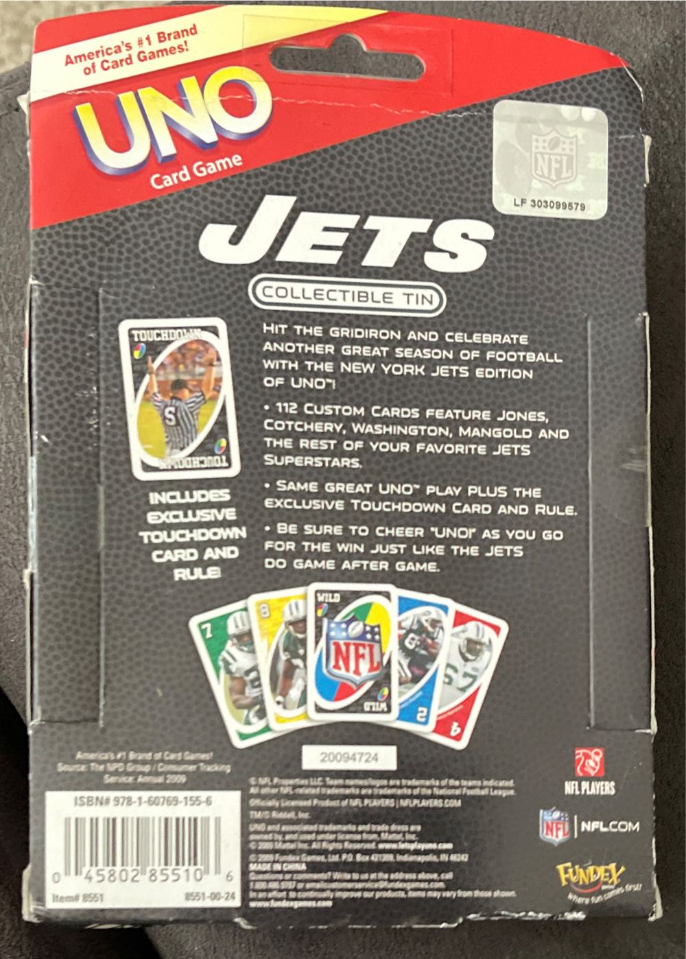 Jets Uno Tin  board game collectible - Main Image 2