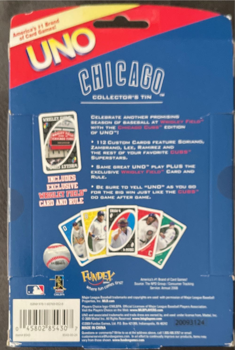 Chicago Cubs Uno Tin  board game collectible - Main Image 2
