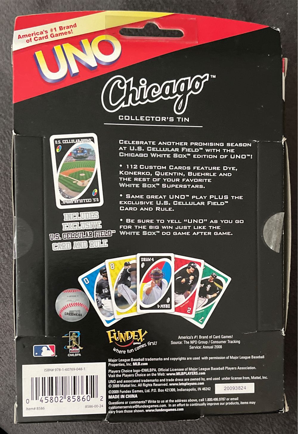 Chicago white Sox Uno Tin  board game collectible - Main Image 2