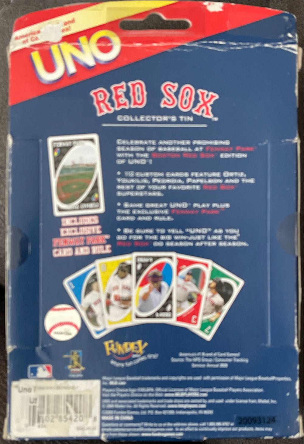 Red Sox Uno Tin Fenway Park  board game collectible - Main Image 2