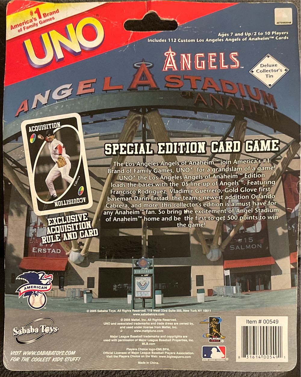Angels Uno Tin Acquisition  board game collectible - Main Image 2