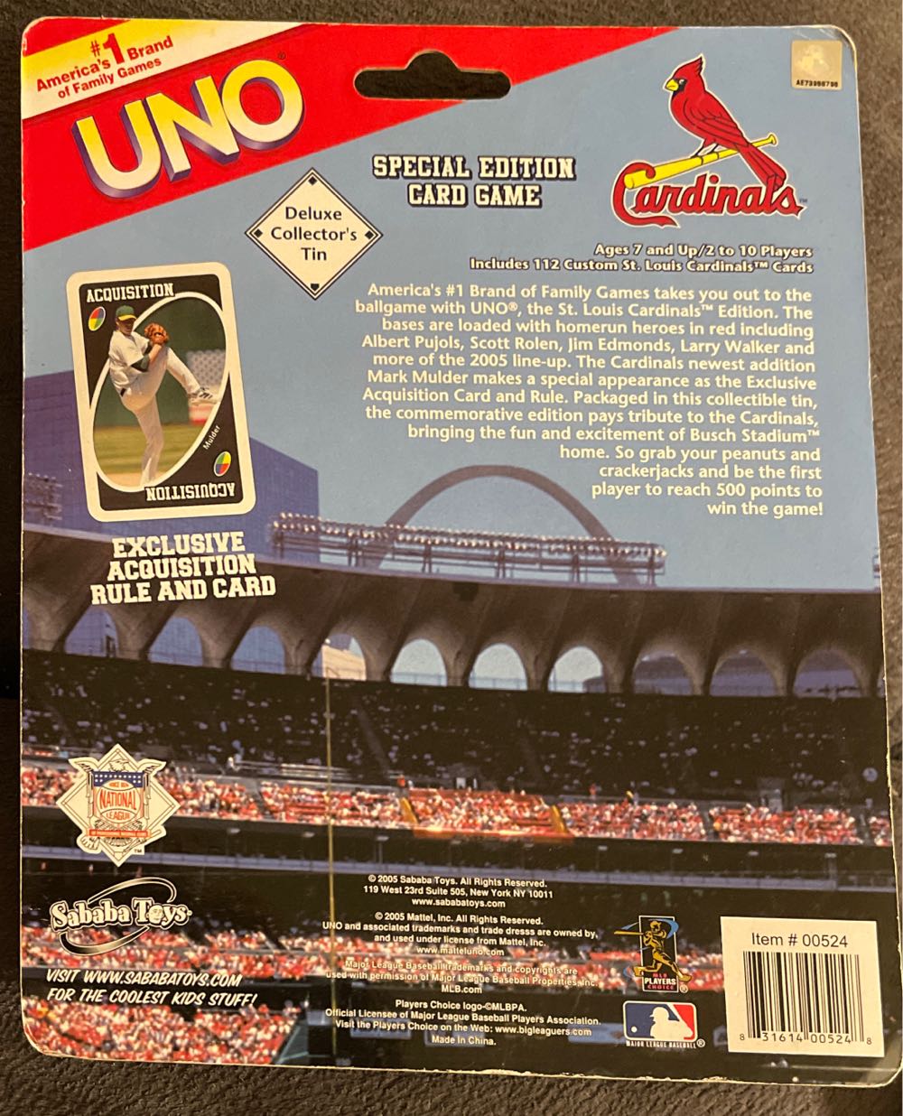 Cardinals Uno Acquisition  board game collectible - Main Image 2