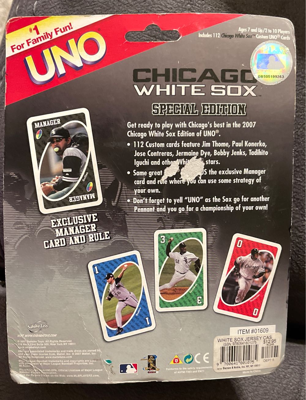 White Sox Uno Manager  board game collectible - Main Image 2
